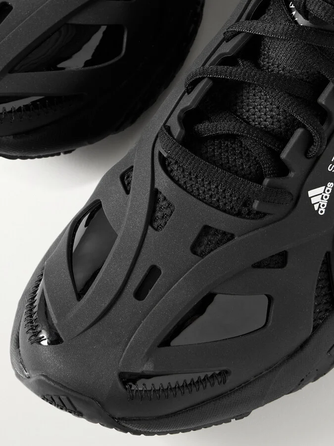 adidas by Stella McCartney - Solarglide Primeknit And Rubber Sneakers - Black - Image 4