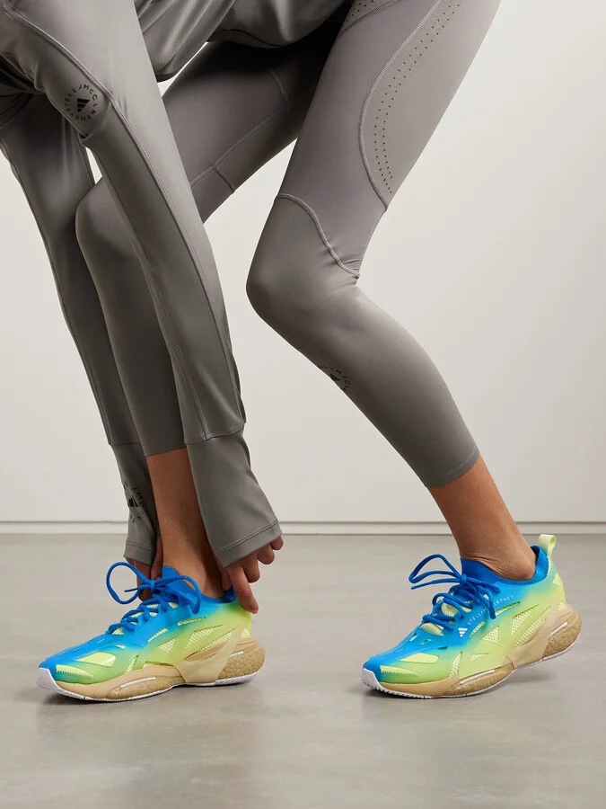 adidas by Stella McCartney - Solarglide Primeknit And Rubber Sneakers - Blue - Image 2