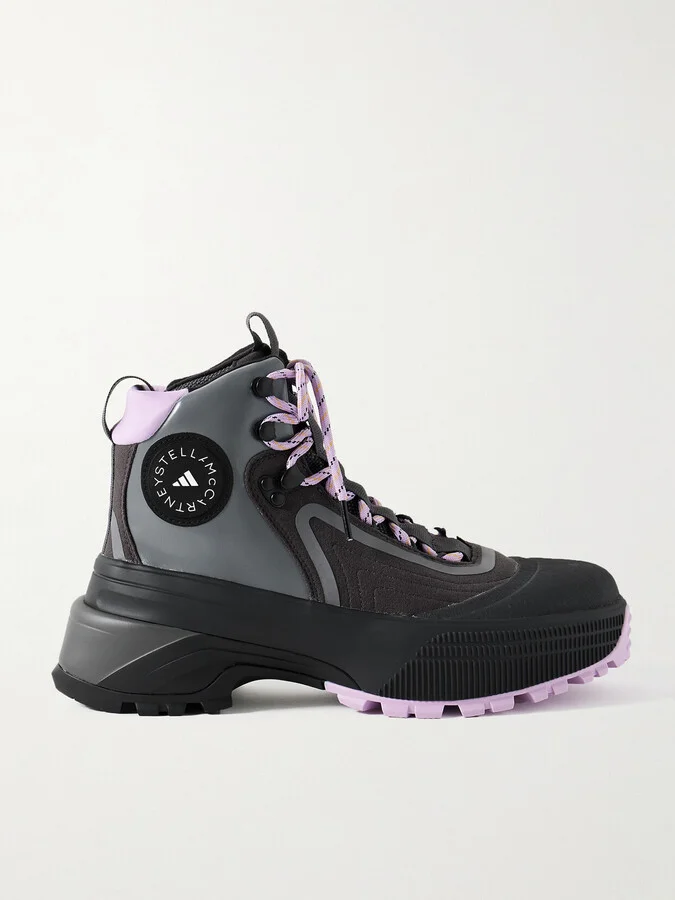 adidas by Stella McCartney - + Terrex Rubber-trimmed Leather And Felt Ankle Boots - Black