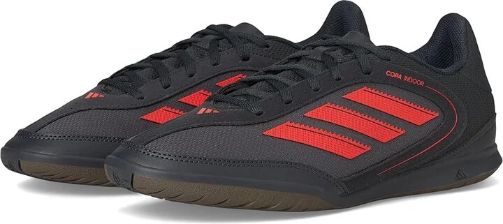 adidas Copa Club Indoor Soccer Cleats Soccer Shoes Carbon/Lucid Red/Grey Strata : Men's 10 - Women's 11 Medium, Textile