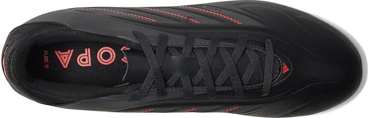adidas Copa Pure 3 Club Firm Ground/Multi Ground Soccer Cleats Soccer Shoes Black/Carbon/Lucid Red : Men's 8.5 - Women's 9.5 Medium, Rubber - Image 2