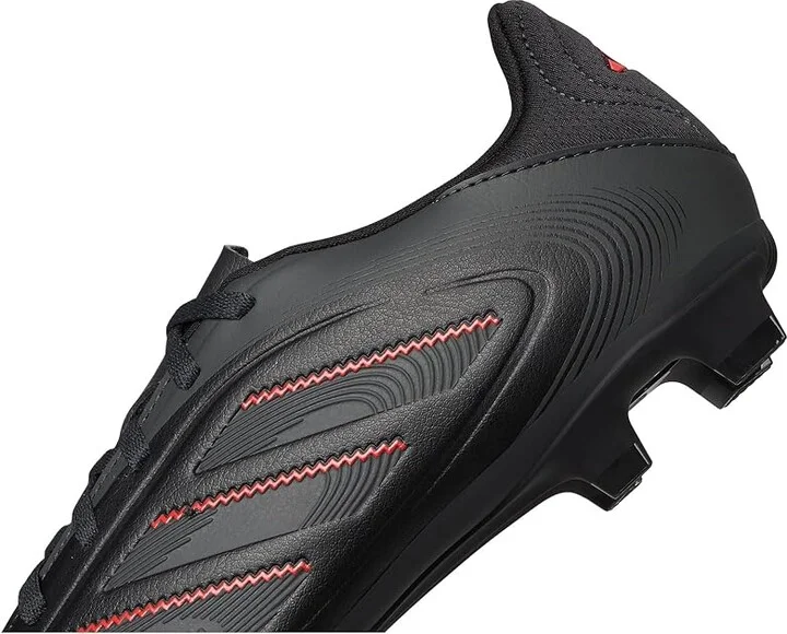 adidas Copa Pure 3 Club Firm Ground/Multi Ground Soccer Cleats Soccer Shoes Black/Carbon/Lucid Red : Men's 8.5 - Women's 9.5 Medium, Rubber - Image 7