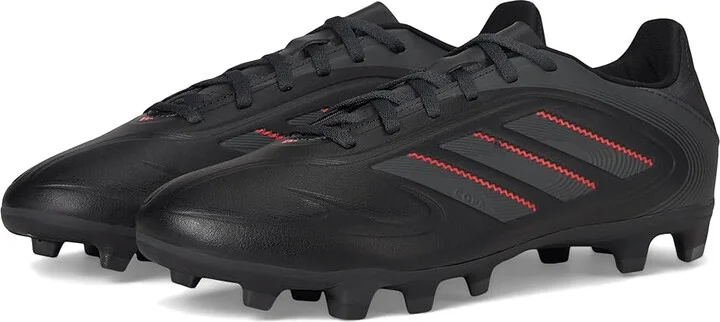 adidas Copa Pure 3 Club Firm Ground/Multi Ground Soccer Cleats Soccer Shoes Black/Carbon/Lucid Red : Men's 8.5 - Women's 9.5 Medium, Rubber