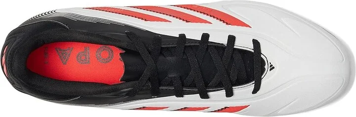 adidas Copa Pure 3 Club Firm Ground/Multi Ground Soccer Cleats Soccer Shoes White/Lucid Red/Black : Men's 9 - Women's 10 Medium, Rubber - Image 2