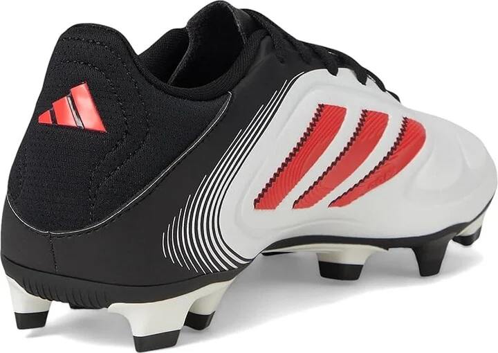 adidas Copa Pure 3 Club Firm Ground/Multi Ground Soccer Cleats Soccer Shoes White/Lucid Red/Black : Men's 9 - Women's 10 Medium, Rubber - Image 4