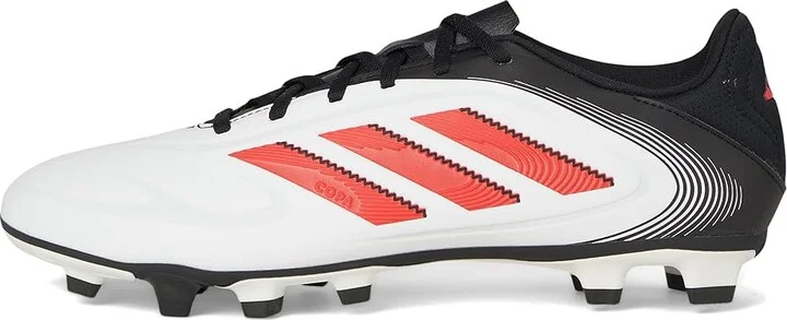 adidas Copa Pure 3 Club Firm Ground/Multi Ground Soccer Cleats Soccer Shoes White/Lucid Red/Black : Men's 9 - Women's 10 Medium, Rubber - Image 6