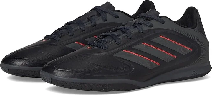 adidas Copa Pure 3 Club Indoor Soccer Shoes Black/Carbon/Lucid Red : Men's 10.5 - Women's 11.5 Medium, Rubber