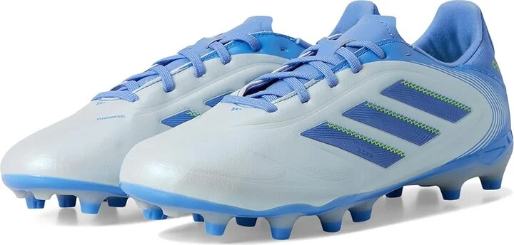 adidas Copa Pure 3 League Firm Ground/Multi Ground Soccer Cleats Soccer Shoes Halo Blue/Blue Fusion/Lucid Lemon : Men's 9.5 - Women's 10.5 Medium