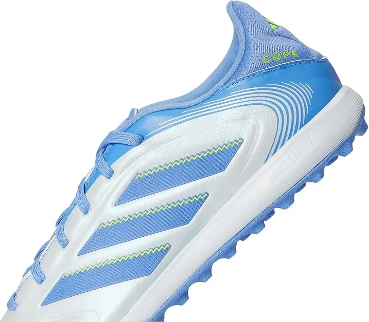 adidas Copa Pure 3 League Turf Soccer Cleats Soccer Shoes Halo Blue/Blue Fusion/Lucid Lemon : Men's 10.5 - Women's 11.5 Medium, Rubber - Image 7