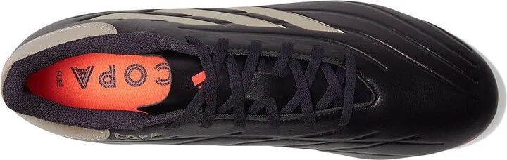 adidas Copa Pure II Club Flexible Ground Soccer Cleats Soccer Men's Shoes Aurora Black/Platin Metallic/Turbo : 12 D - Medium, Leather - Image 2
