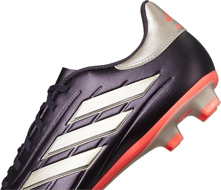 adidas Copa Pure II Club Flexible Ground Soccer Cleats Soccer Men's Shoes Aurora Black/Platin Metallic/Turbo : 12 D - Medium, Leather - Image 7