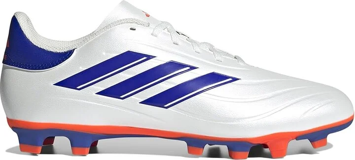 adidas Copa Pure II Club Flexible Ground Soccer Cleats Soccer Men's Shoes White/Lucid Blue/Solar Red : 12 D - Medium, Leather - Image 6