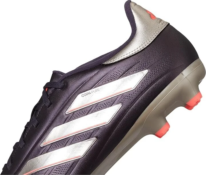 adidas Copa Pure II League Firm Ground Soccer Cleats Soccer Men's Shoes Aurora Black/Platin Metallic/Turbo : 12 D - Medium, Leather - Image 7