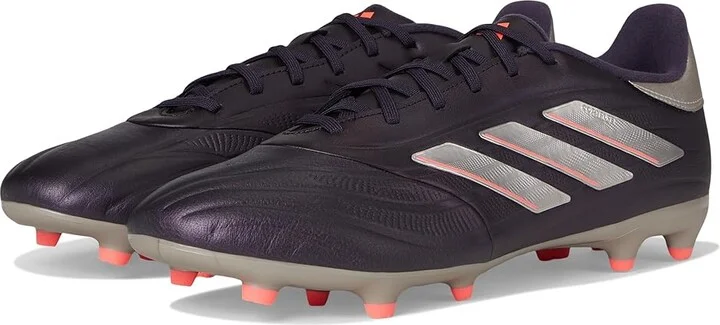 adidas Copa Pure II League Firm Ground Soccer Cleats Soccer Men's Shoes Aurora Black/Platin Metallic/Turbo : 12 D - Medium, Leather