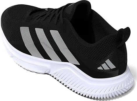adidas Court Team Bounce 2.0 Volleyball Shoes Women's Volleyball Shoes Black/Silver Metallic/White : 9.5 B - Medium, Synthetic/Textile - Image 4