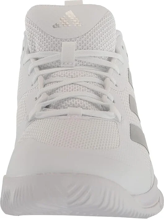 adidas Court Team Bounce 2.0 Volleyball Shoes Women's Volleyball Shoes White/Silver Metallic : 9 B - Medium, Synthetic/Textile - Image 5