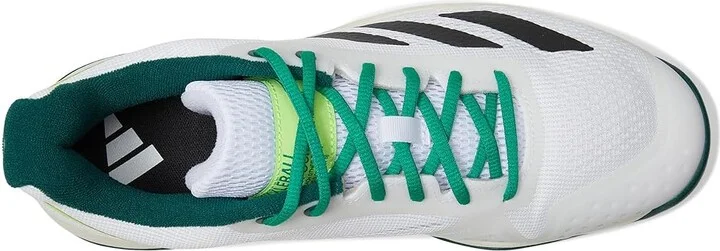 adidas Courtflash Tennis Shoes Men's Shoes White/Black/Collegiate Green : 11.5 D - Medium, Synthetic - Image 2