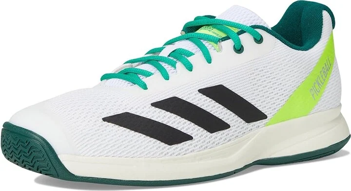 adidas Courtflash Tennis Shoes Men's Shoes White/Black/Collegiate Green : 11.5 D - Medium, Synthetic - Image 5