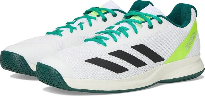 adidas Courtflash Tennis Shoes Men's Shoes White/Black/Collegiate Green : 11.5 D - Medium, Synthetic