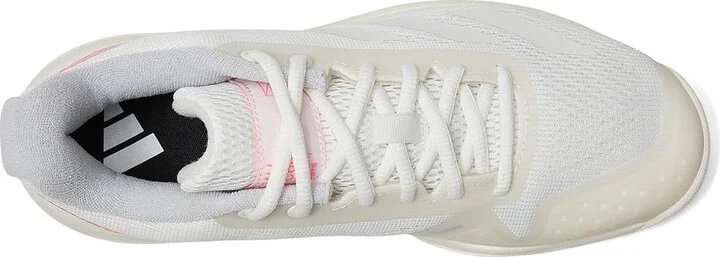 adidas Courtflash Tennis Shoes Women's Shoes White/Silver Metallic/Lucid Pink : 10 B - Medium, Textile/Synthetic - Image 2
