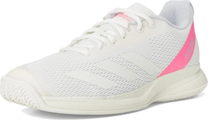 adidas Courtflash Tennis Shoes Women's Shoes White/Silver Metallic/Lucid Pink : 10 B - Medium, Textile/Synthetic - Image 5