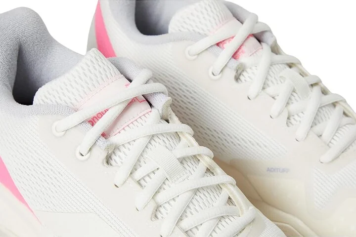 adidas Courtflash Tennis Shoes Women's Shoes White/Silver Metallic/Lucid Pink : 10 B - Medium, Textile/Synthetic - Image 7