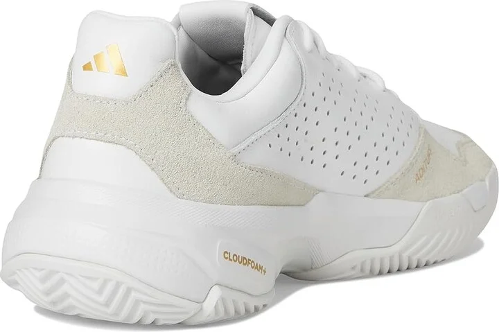 adidas Courtjam Control 3 Tennis Shoe Athletic Shoes White/White/White : Men's 9 - Women's 10 Medium, Rubber - Image 4