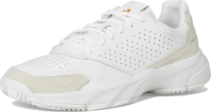 adidas Courtjam Control 3 Tennis Shoe Athletic Shoes White/White/White : Men's 9 - Women's 10 Medium, Rubber - Image 5