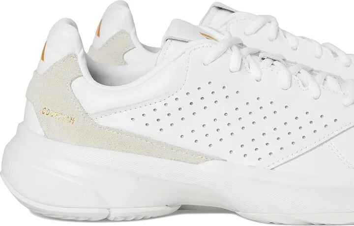 adidas Courtjam Control 3 Tennis Shoe Athletic Shoes White/White/White : Men's 9 - Women's 10 Medium, Rubber - Image 7