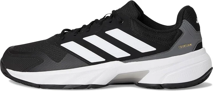 adidas Courtjam Control 3 Tennis Shoe Men's Tennis Shoes Black/White/Grey : 13 D - Medium, Synthetic - Image 6