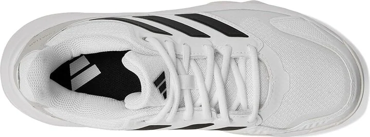 adidas Courtjam Control 3 Tennis Shoe Men's Tennis Shoes White/Black/Grey : 7 D - Medium, Synthetic - Image 2