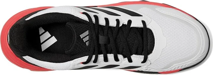 adidas Courtjam Control 3 Tennis Shoe Men's Tennis Shoes White/Black/Lucid Red : 10 D - Medium, Synthetic - Image 2