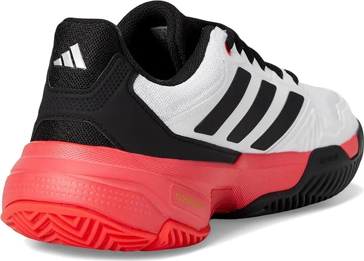 adidas Courtjam Control 3 Tennis Shoe Men's Tennis Shoes White/Black/Lucid Red : 10 D - Medium, Synthetic - Image 4