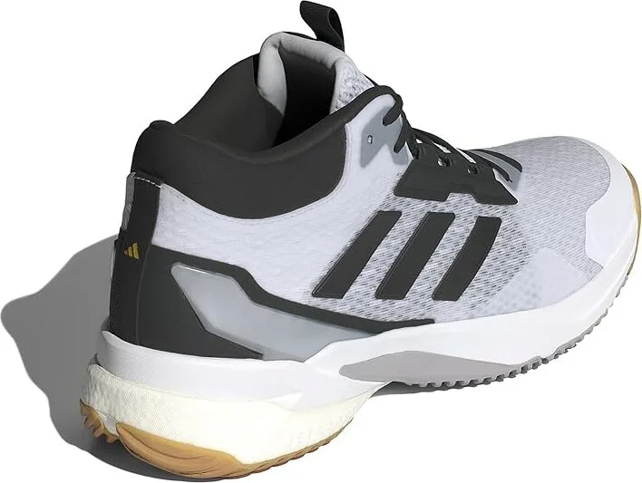 adidas Crazyflight 5 Mid Volleyball Shoes Men's Volleyball Shoes White/Black/Grey : 12 D - Medium - Image 4