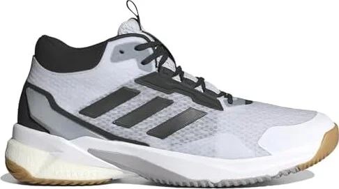 adidas Crazyflight 5 Mid Volleyball Shoes Men's Volleyball Shoes White/Black/Grey : 12 D - Medium - Image 6