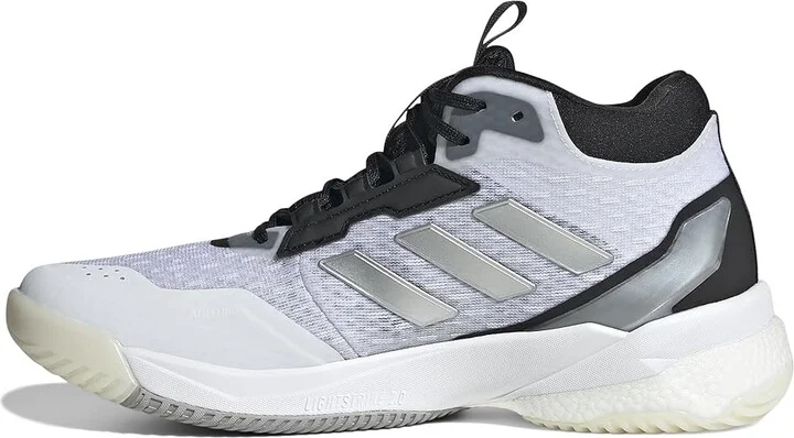 adidas Crazyflight 5 Mid Volleyball Shoes Women's Volleyball Shoes White/Silver Metallic/Black : 6 B - Medium - Image 5