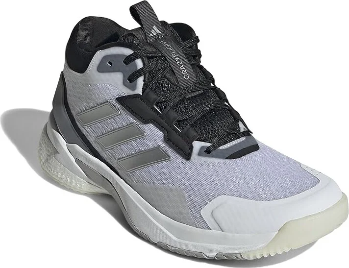 adidas Crazyflight 5 Mid Volleyball Shoes Women's Volleyball Shoes White/Silver Metallic/Black : 6 B - Medium