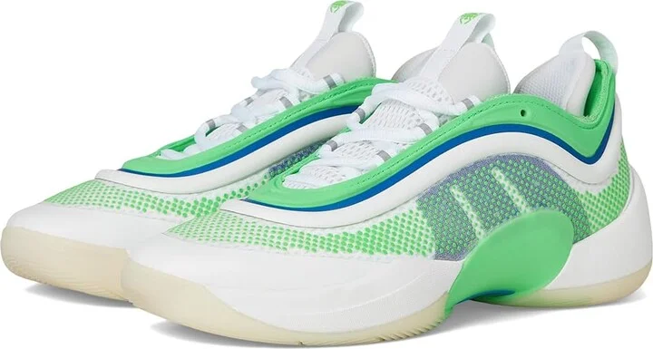 adidas D.O.N. Issue 6 Basketball Shoes Basketball Shoes White/Screaming Green/Lucid Blue : Men's 11.5 - Women's 12.5 Medium, Synthetic