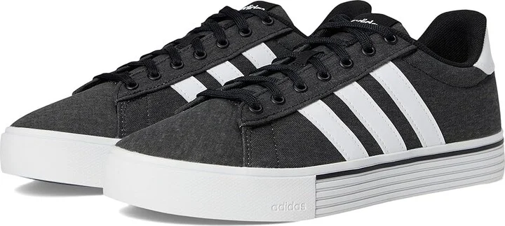 adidas Daily 4.0 Athletic Shoes Black/White/Black : Men's 10 - Women's 11 Medium, Textile