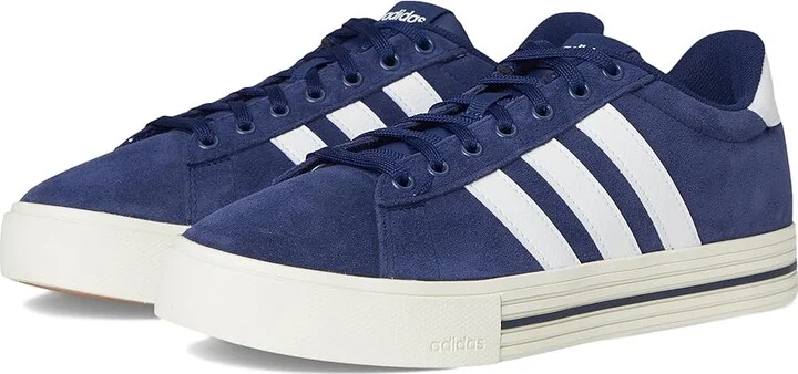 adidas Daily 4.0 Athletic Shoes Dark Blue/White/Off-White : Men's 12 - Women's 13 Medium, Textile