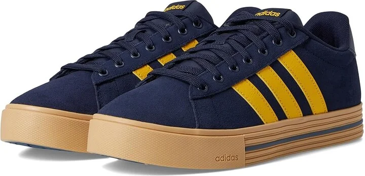 adidas Daily 4.0 Athletic Shoes Ink/Utility Yellow/Gum : Men's 12.5 - Women's 13.5 Medium, Textile