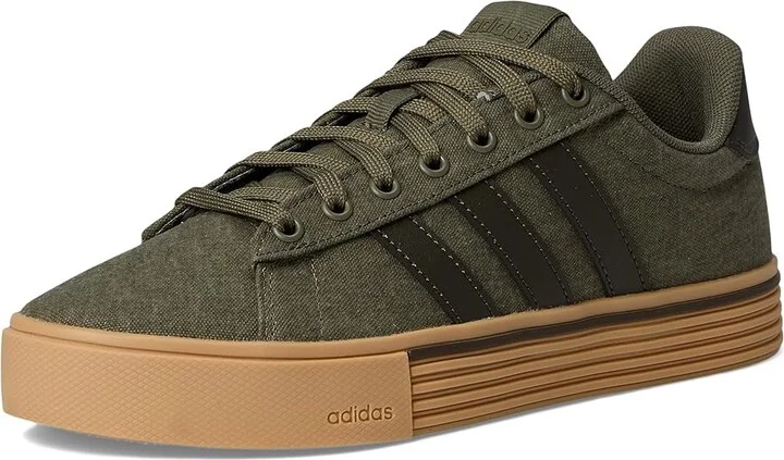 adidas Daily 4.0 Athletic Shoes Olive Strata/Shadow Olive/Gum : Men's 8 - Women's 9 Medium, Textile - Image 5