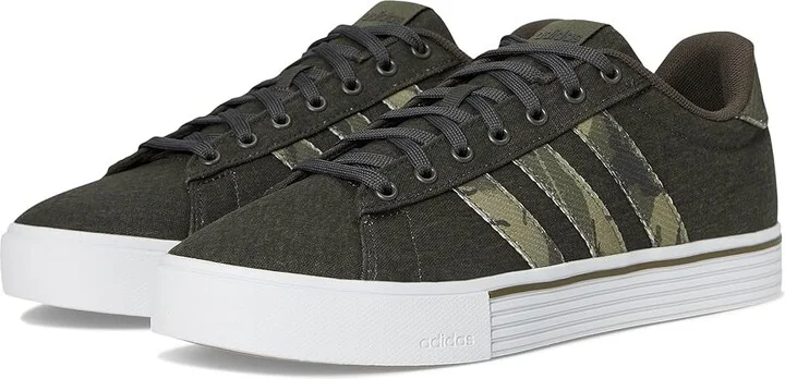 adidas Daily 4.0 Athletic Shoes Shadow Olive/Olive Strata/Black : Men's 7 - Women's 8 Medium, Textile