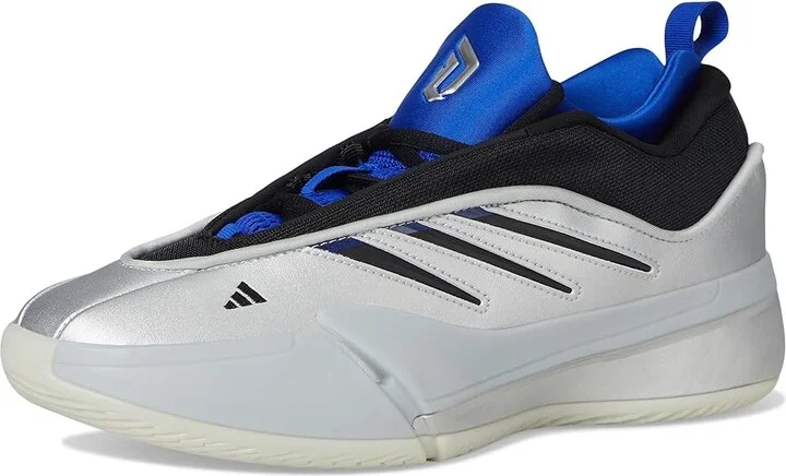 adidas Dame 9 Basketball Shoes Basketball Shoes Silver Metallic/Black/Lucid Blue : Men's 11 - Women's 12 Medium - Image 5