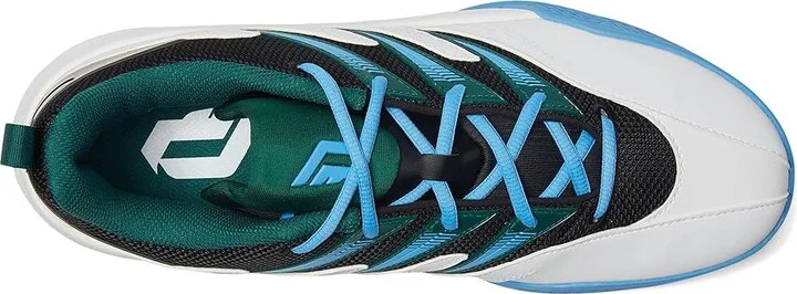 adidas Dame Certified 3 Basketball Shoes Basketball Shoes White/Collegiate Green/Blue Burst : Men's 12 - Women's 13 Medium, Rubber - Image 2
