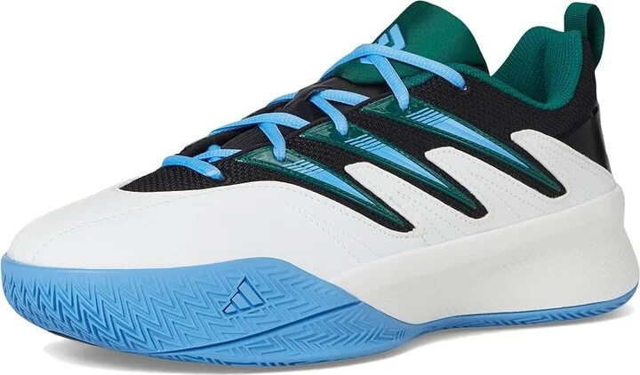 adidas Dame Certified 3 Basketball Shoes Basketball Shoes White/Collegiate Green/Blue Burst : Men's 12 - Women's 13 Medium, Rubber - Image 5