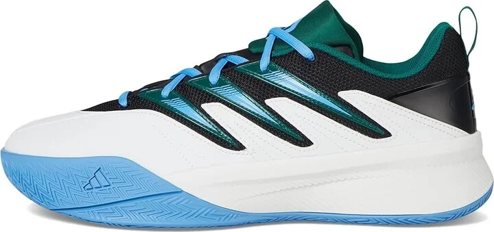 adidas Dame Certified 3 Basketball Shoes Basketball Shoes White/Collegiate Green/Blue Burst : Men's 12 - Women's 13 Medium, Rubber - Image 6