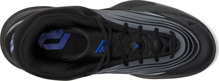 adidas Dame X Basketball Shoes Basketball Shoes Black/Iron Metallic/Lucid Blue : Men's 11 - Women's 12 Medium, Textile - Image 2