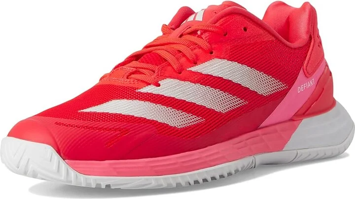 adidas Defiant Speed 2 Tennis Shoes Women's Tennis Shoes Lucid Red/Zero Metallic/Lucid Pink : 8 B - Medium, Rubber - Image 5