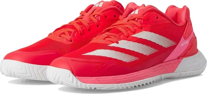 adidas Defiant Speed 2 Tennis Shoes Women's Tennis Shoes Lucid Red/Zero Metallic/Lucid Pink : 8 B - Medium, Rubber